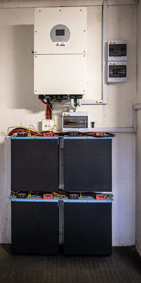 Inversor solar e banco de baterias de armazenamento de energia